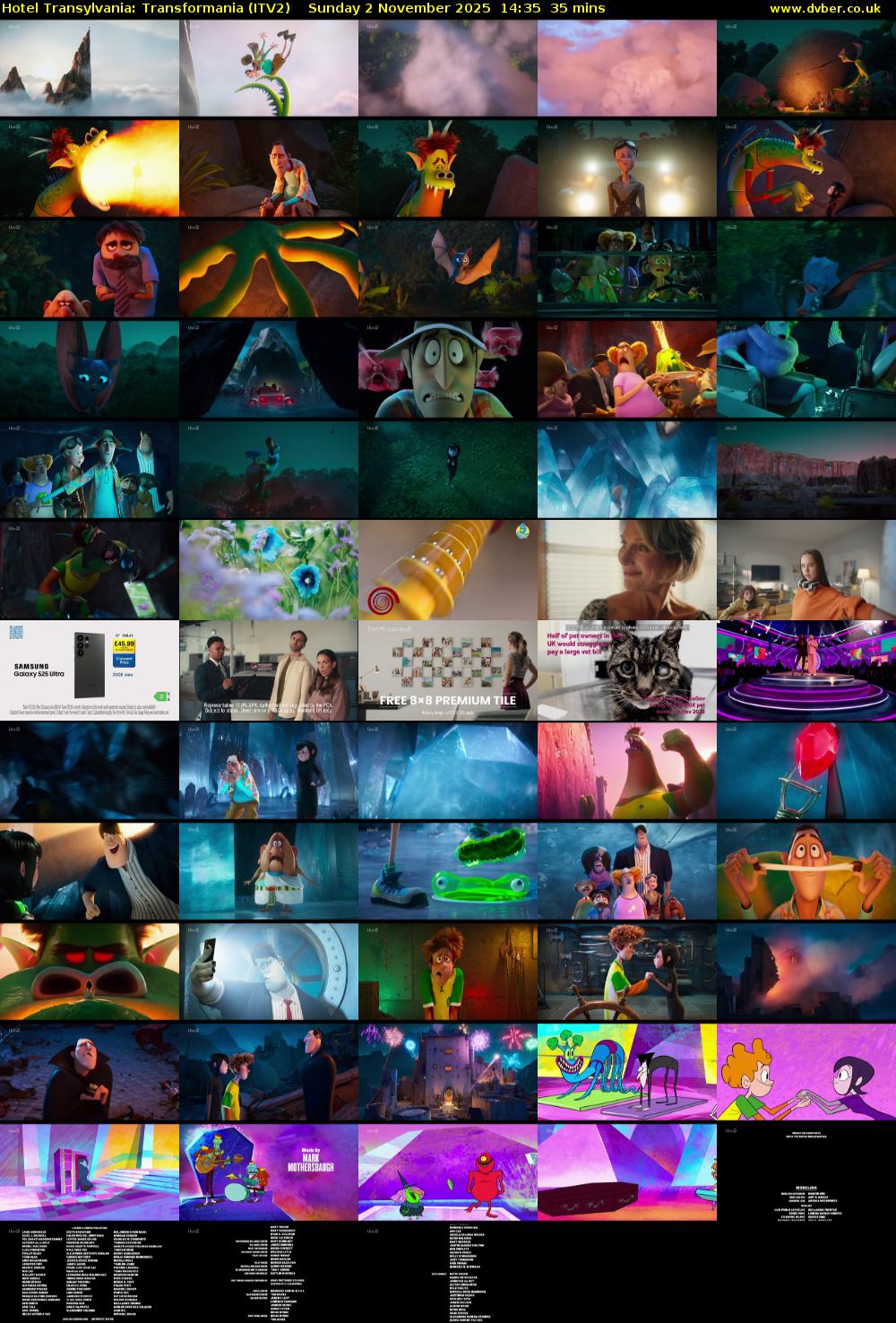 Hotel Transylvania: Transformania (ITV2) Sunday 2 November 2025 14:35 - 15:10