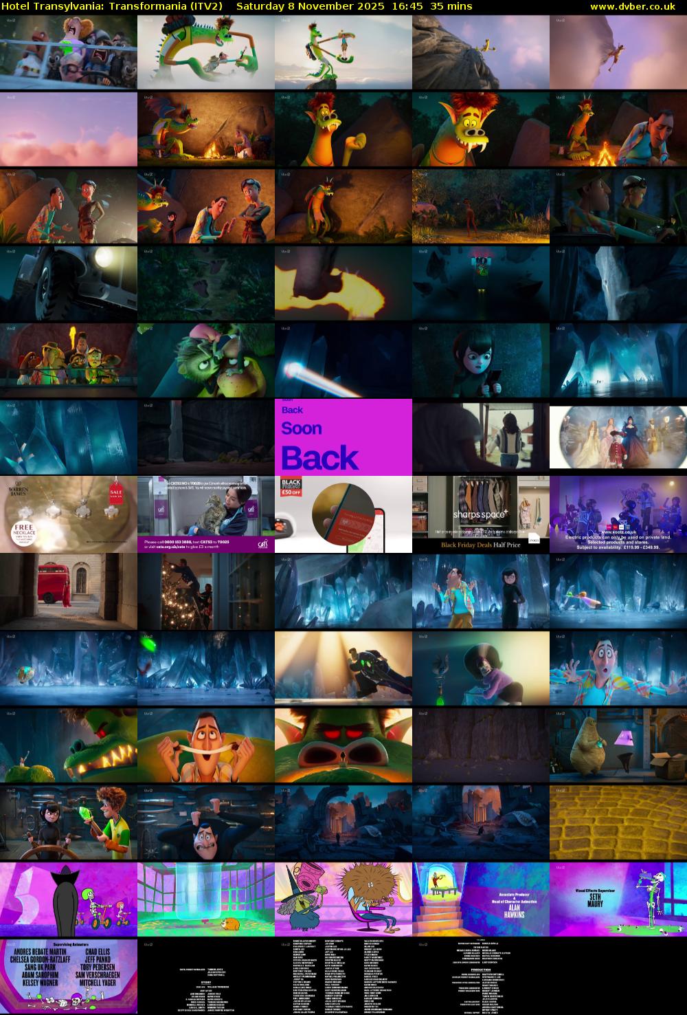 Hotel Transylvania: Transformania (ITV2) Saturday 8 November 2025 16:45 - 17:20