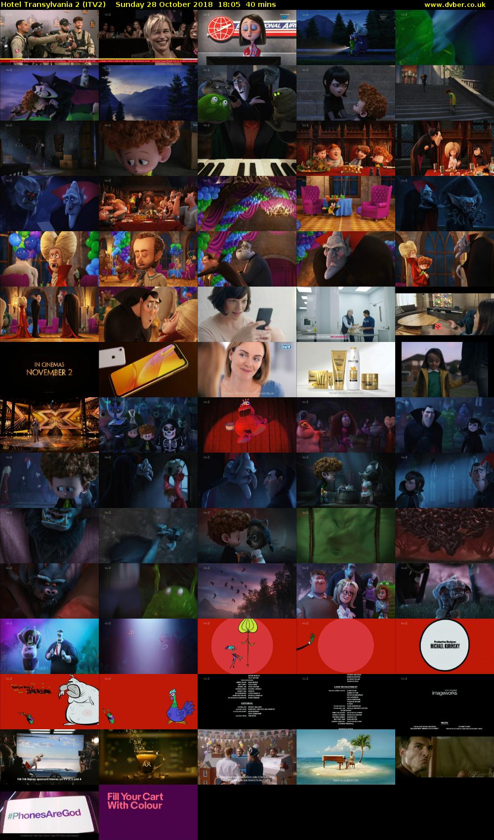 Hotel Transylvania 2 (ITV2) Sunday 28 October 2018 18:05 - 18:45