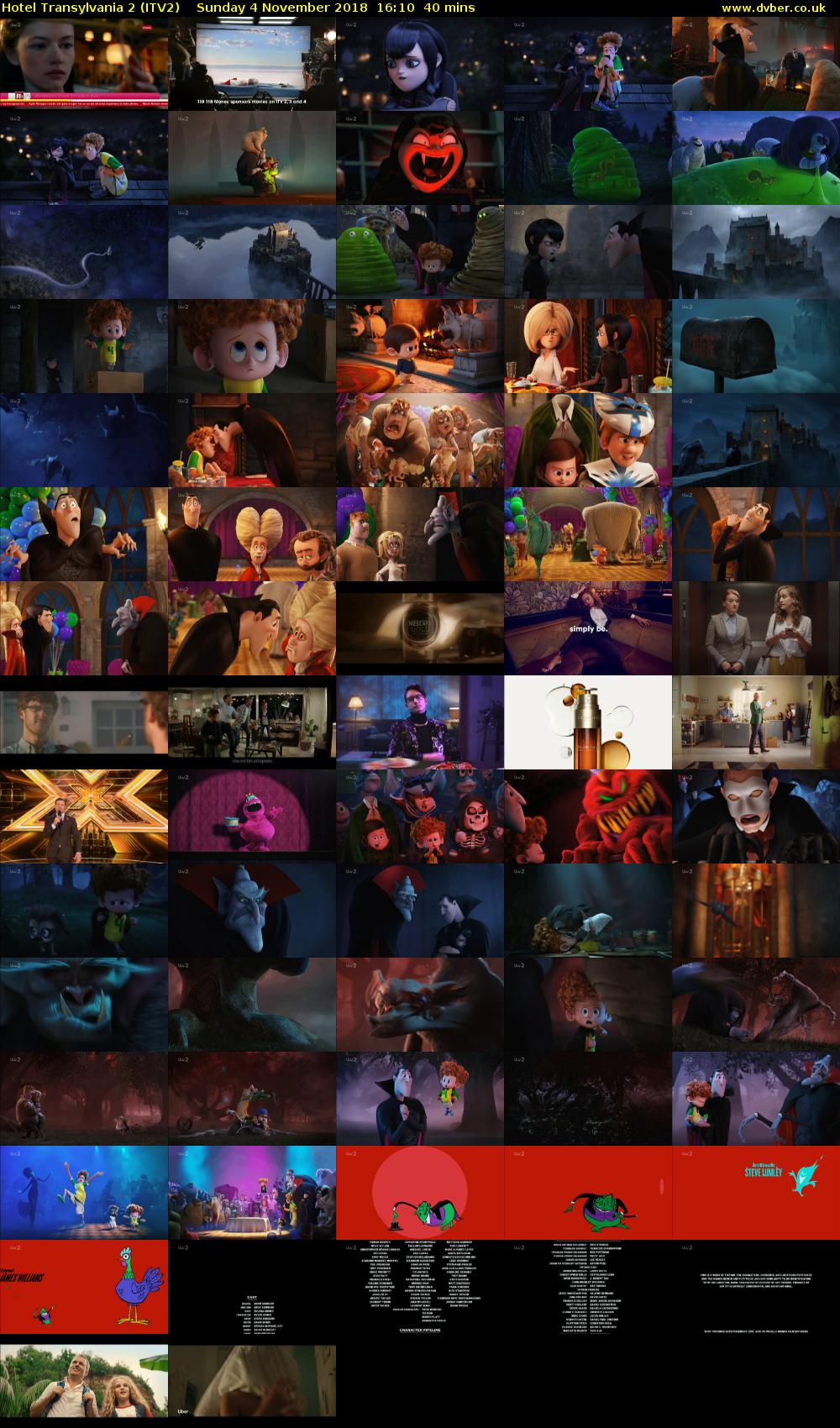 Hotel Transylvania 2 (ITV2) Sunday 4 November 2018 16:10 - 16:50