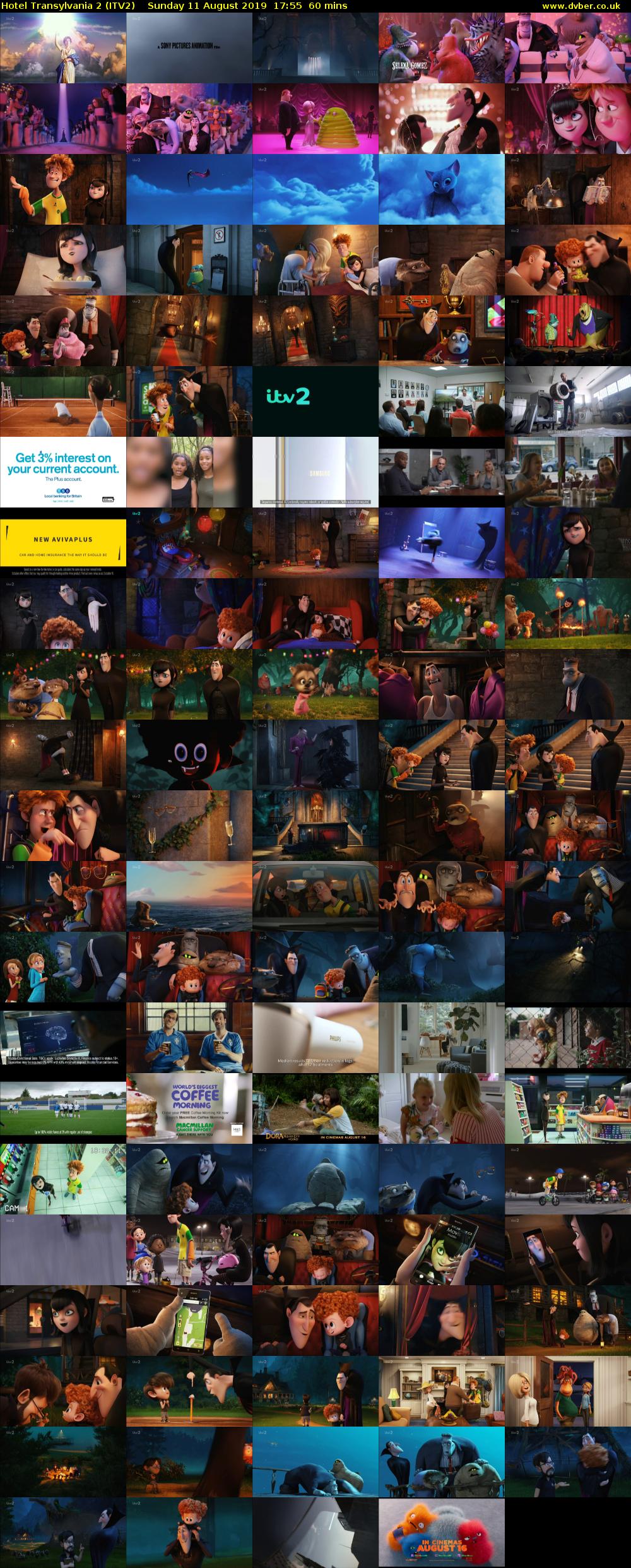 Hotel Transylvania 2 (ITV2) Sunday 11 August 2019 17:55 - 18:55