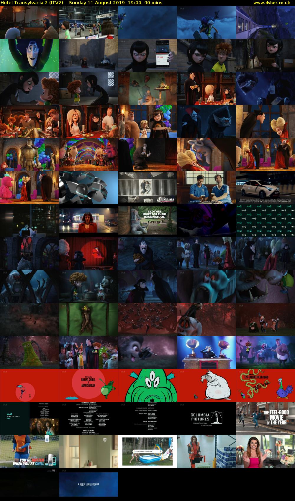 Hotel Transylvania 2 (ITV2) Sunday 11 August 2019 19:00 - 19:40