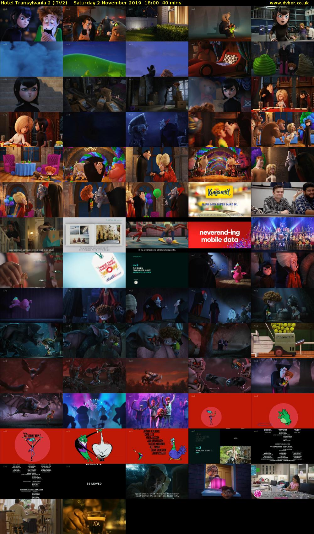 Hotel Transylvania 2 (ITV2) Saturday 2 November 2019 18:00 - 18:40