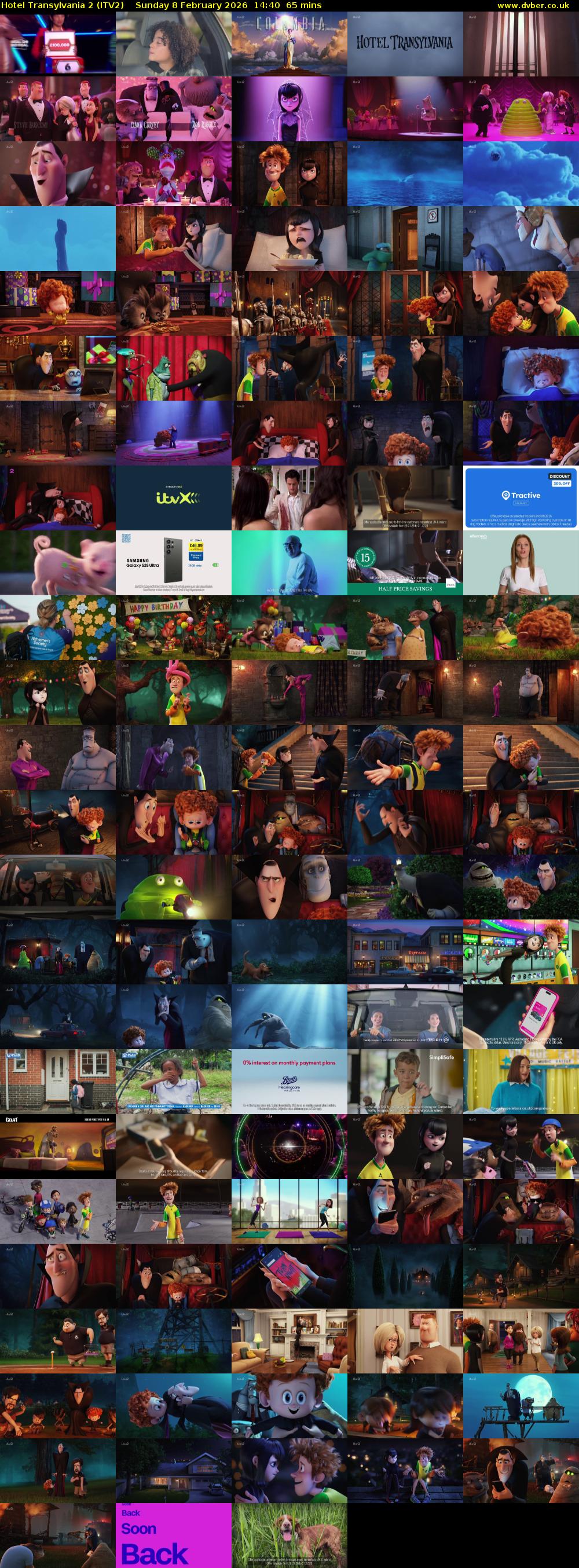 Hotel Transylvania 2 (ITV2) Sunday 8 February 2026 14:40 - 15:45