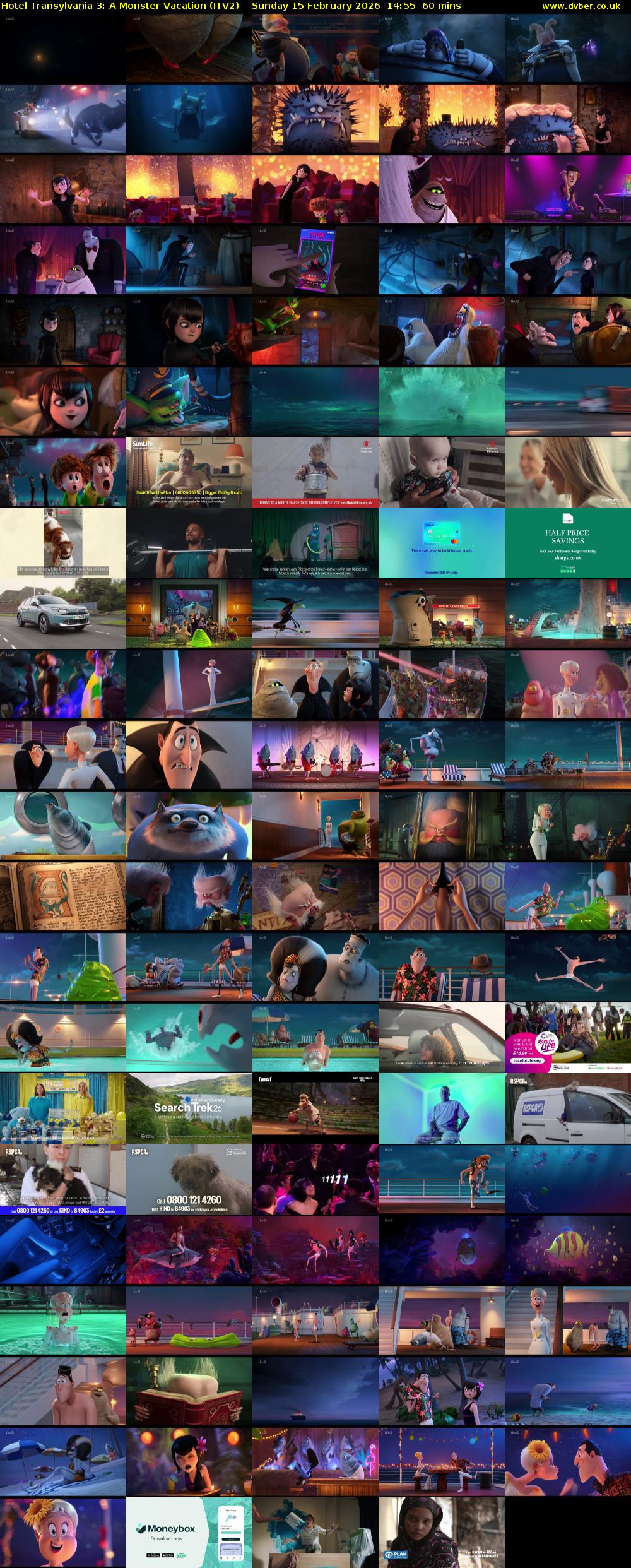 Hotel Transylvania 3: A Monster Vacation (ITV2) Sunday 15 February 2026 14:55 - 15:55