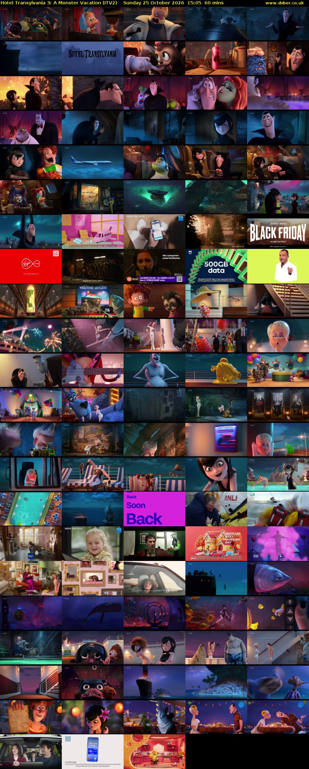Hotel Transylvania 3: A Monster Vacation (ITV2) Sunday 25 October 2026 15:05 - 16:05