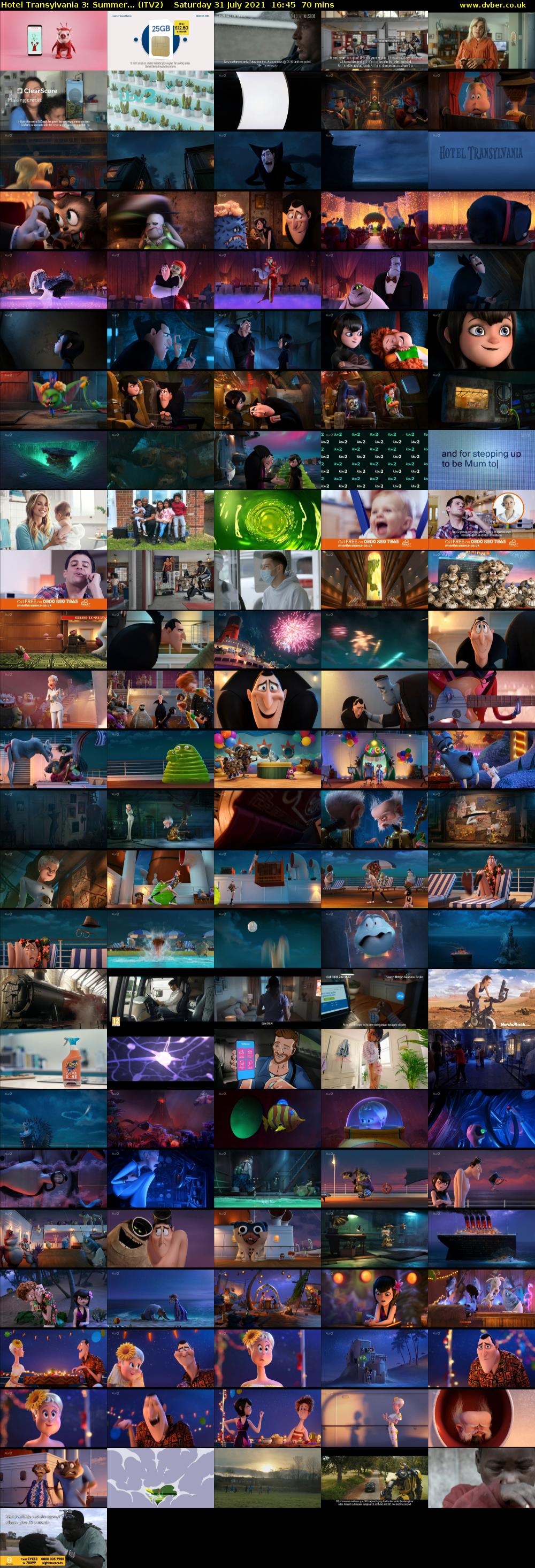 Hotel Transylvania 3: Summer... (ITV2) Saturday 31 July 2021 16:45 - 17:55