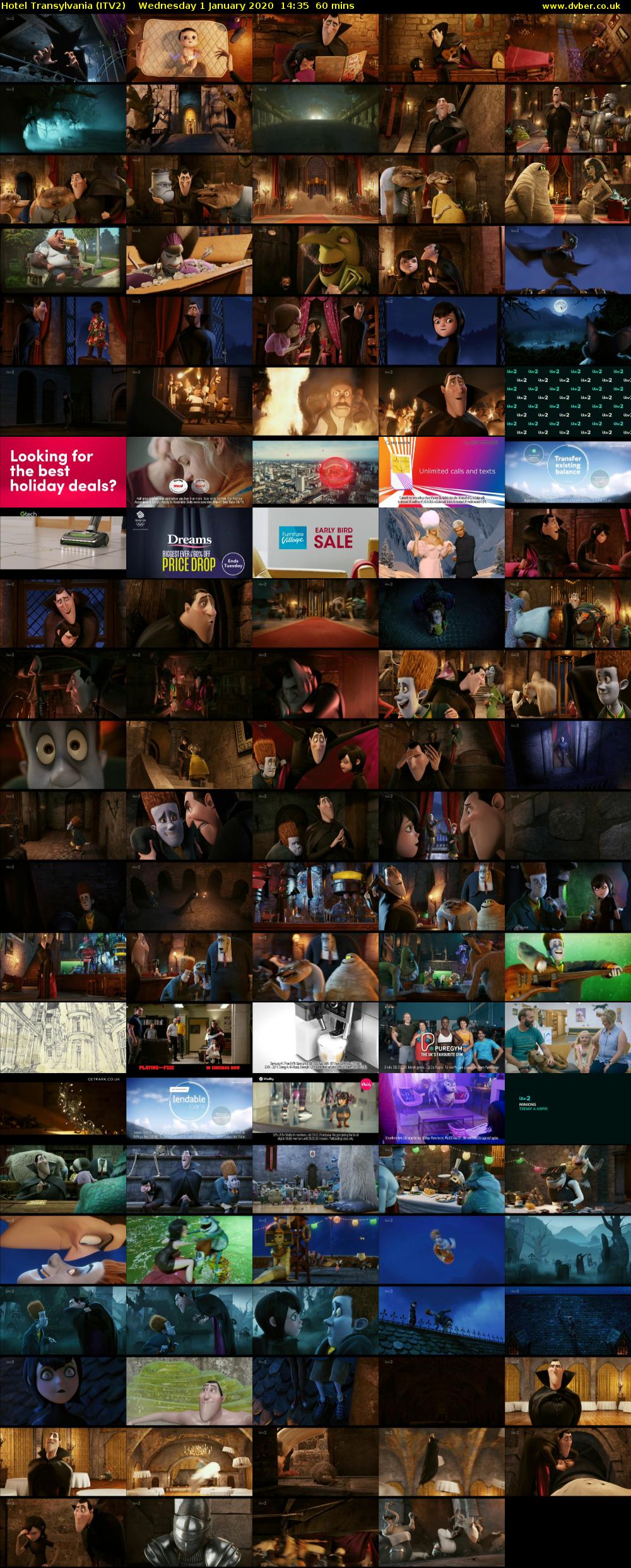 Hotel Transylvania (ITV2) Wednesday 1 January 2020 14:35 - 15:35