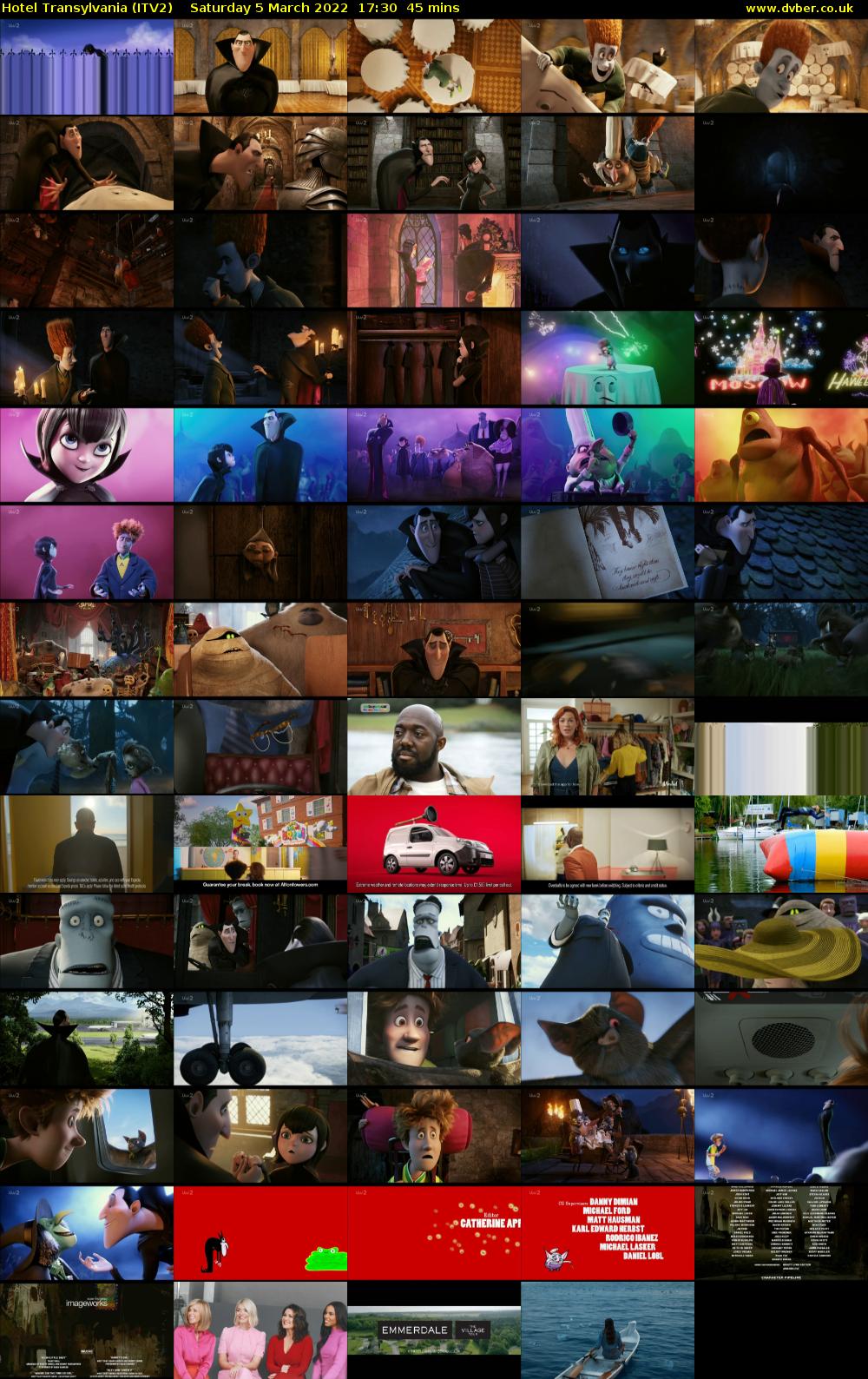 Hotel Transylvania (ITV2) Saturday 5 March 2022 17:30 - 18:15