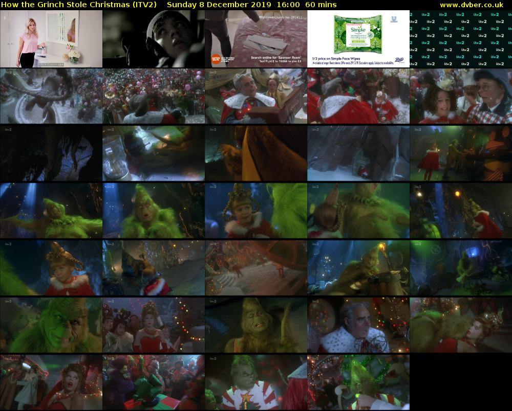 How the Grinch Stole Christmas (ITV2) Sunday 8 December 2019 16:00 - 17:00