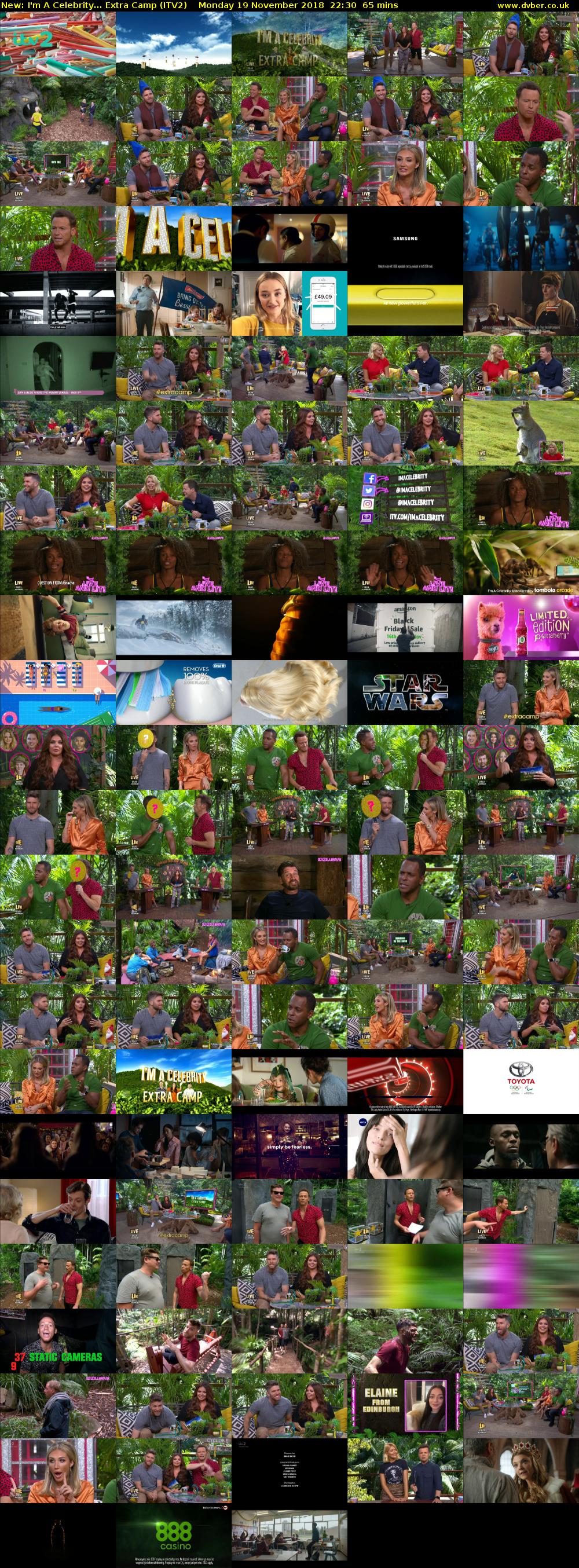I'm A Celebrity... Extra Camp (ITV2) Monday 19 November 2018 22:30 - 23:35