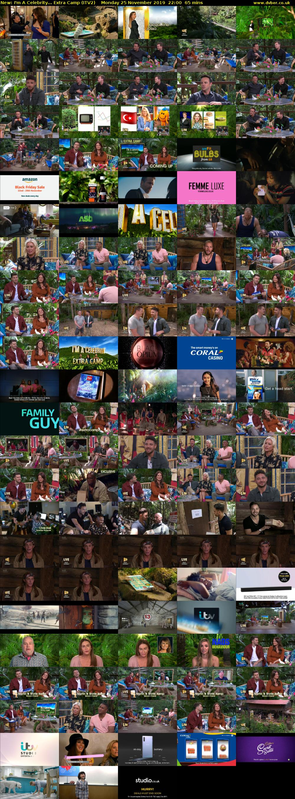 I'm A Celebrity... Extra Camp (ITV2) Monday 25 November 2019 22:00 - 23:05