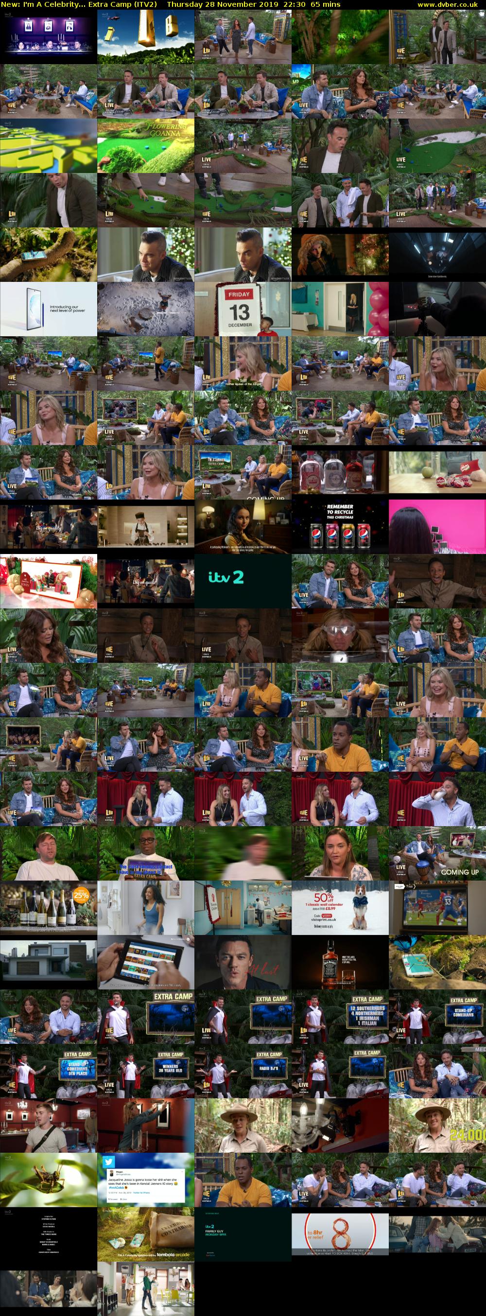 I'm A Celebrity... Extra Camp (ITV2) Thursday 28 November 2019 22:30 - 23:35
