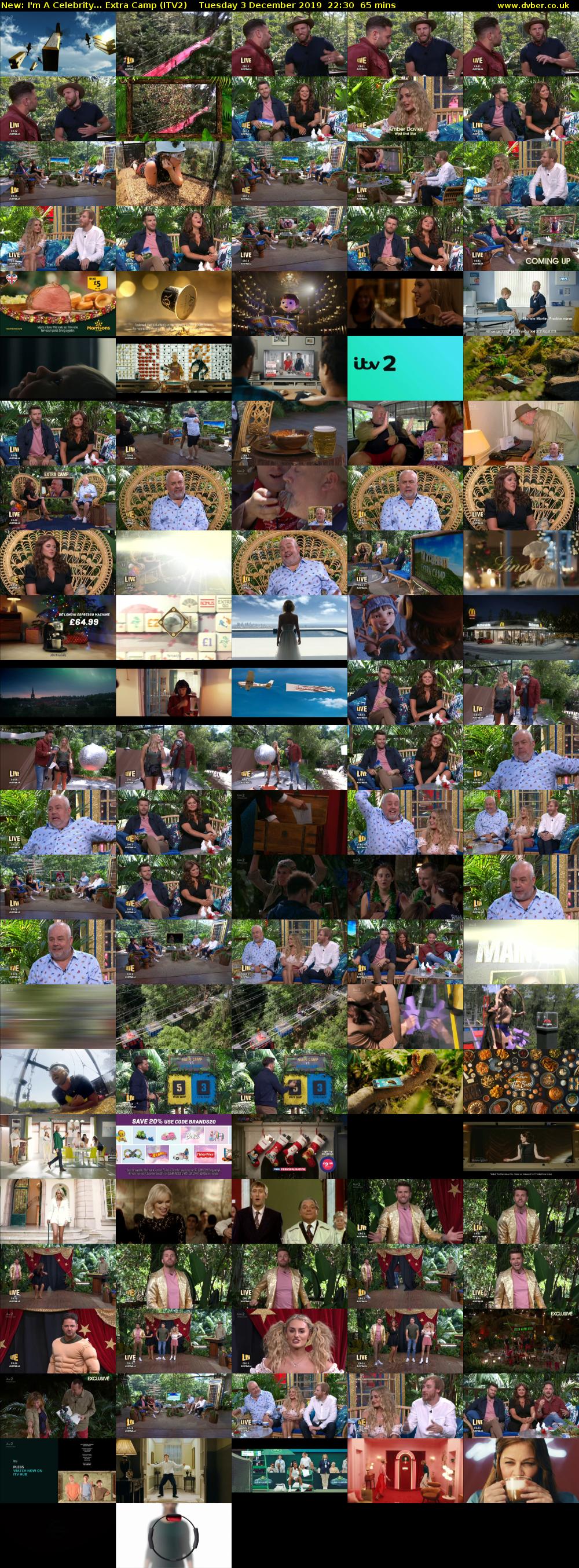 I'm A Celebrity... Extra Camp (ITV2) Tuesday 3 December 2019 22:30 - 23:35