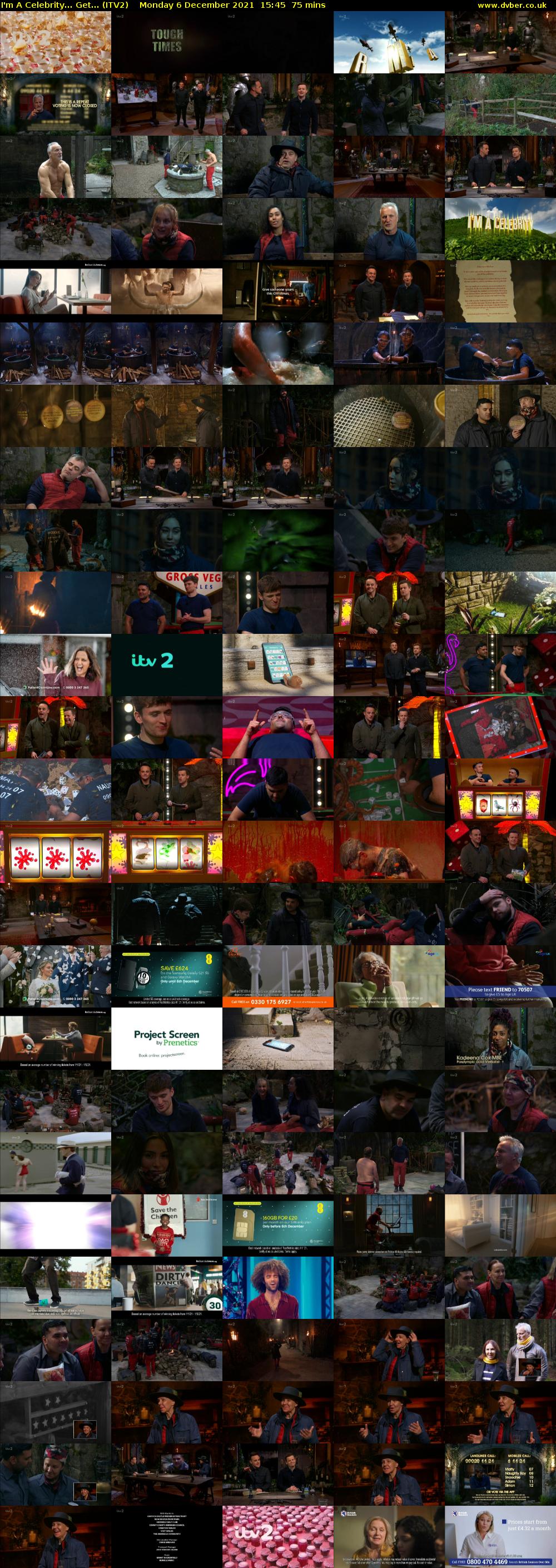 I'm A Celebrity... Get... (ITV2) Monday 6 December 2021 15:45 - 17:00