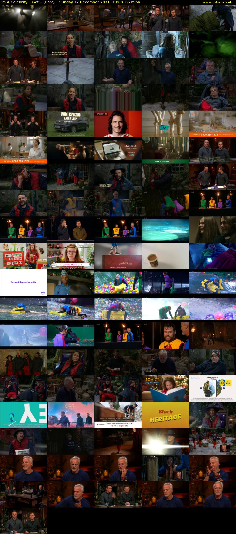 I'm A Celebrity... Get... (ITV2) Sunday 12 December 2021 13:00 - 14:05