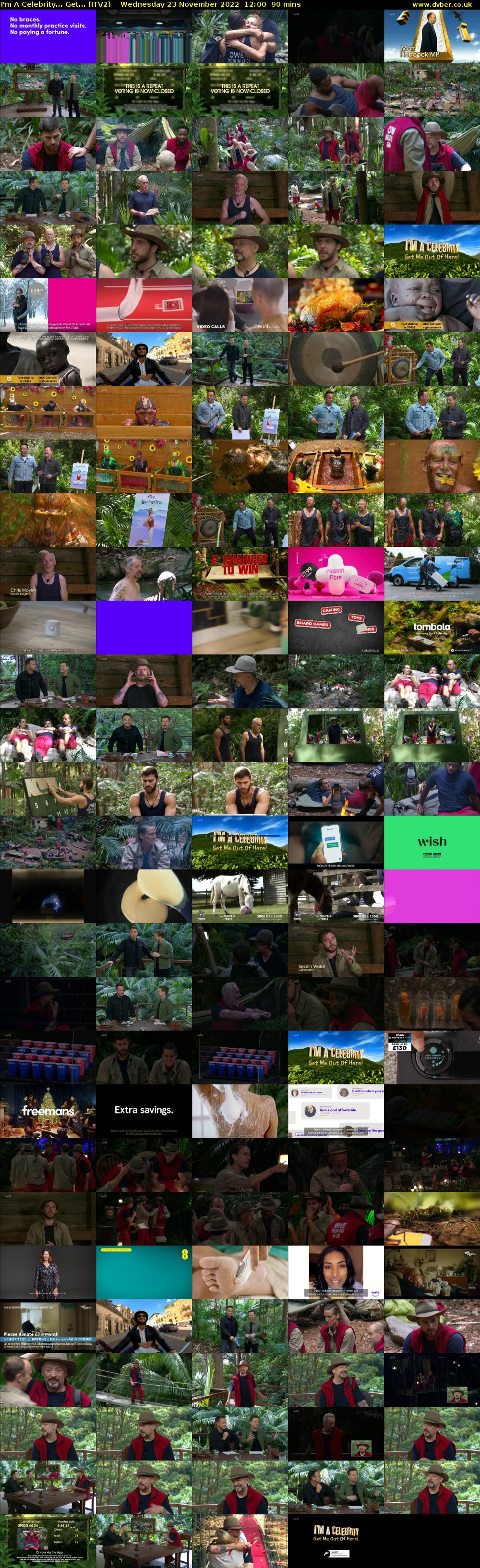I'm A Celebrity... Get... (ITV2) Wednesday 23 November 2022 12:00 - 13:30