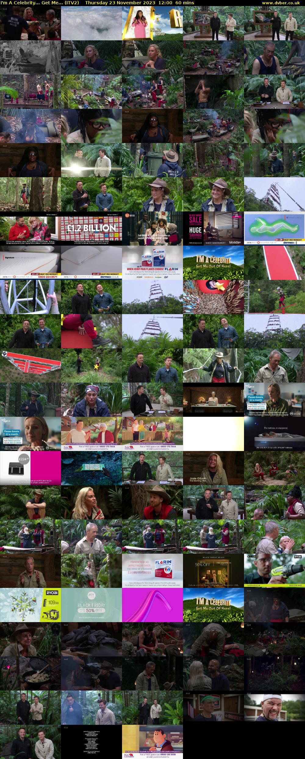 I'm A Celebrity... Get Me... (ITV2) Thursday 23 November 2023 12:00 - 13:00