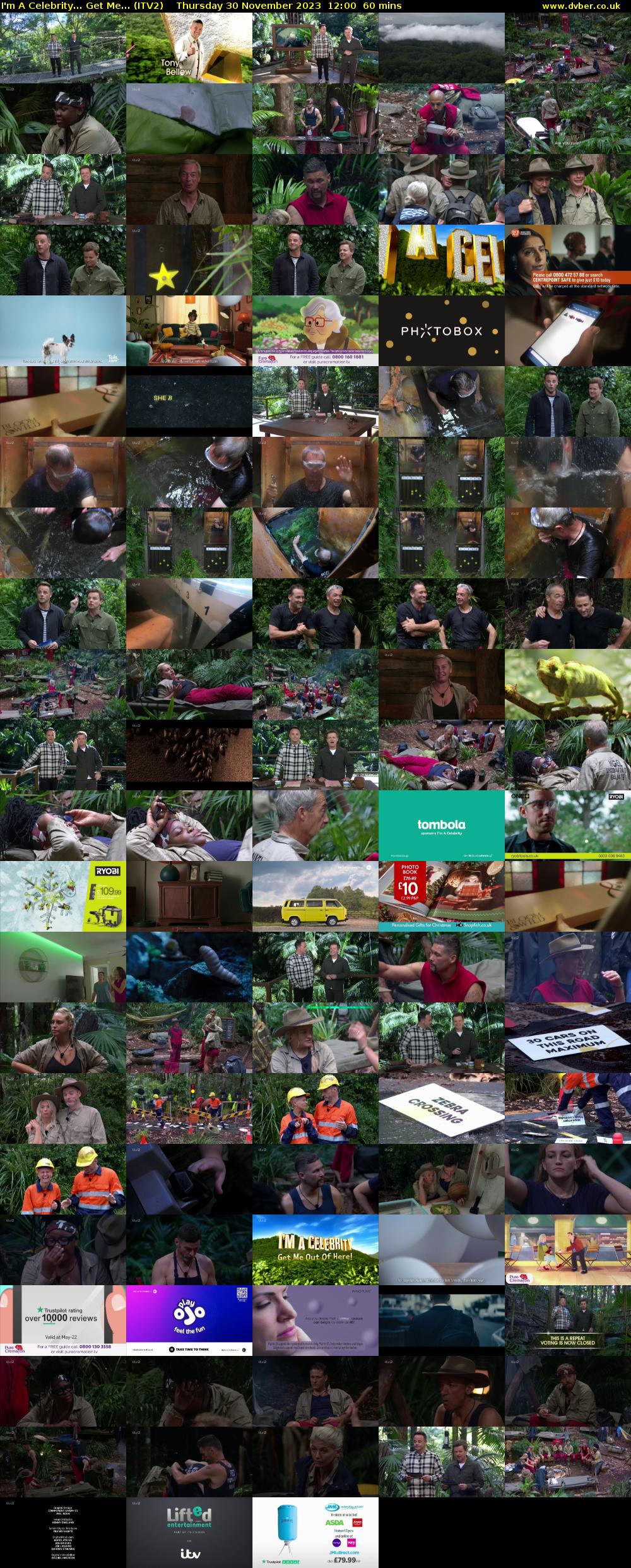 I'm A Celebrity... Get Me... (ITV2) Thursday 30 November 2023 12:00 - 13:00