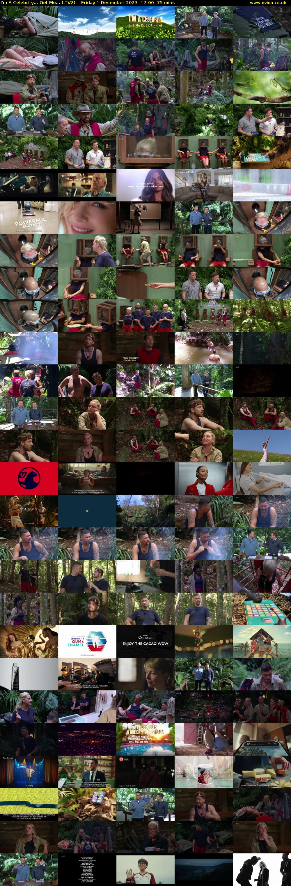 I'm A Celebrity... Get Me... (ITV2) Friday 1 December 2023 17:00 - 18:15