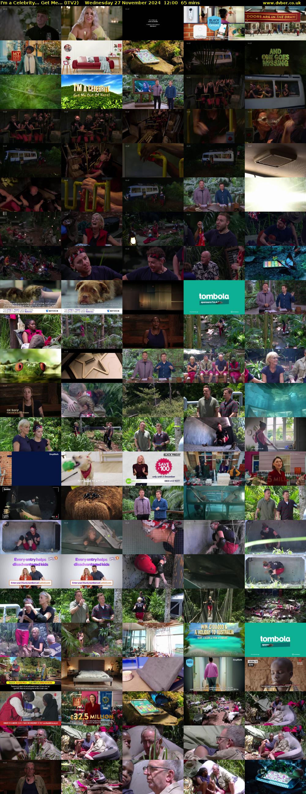 I'm A Celebrity... Get Me... (ITV2) Wednesday 27 November 2024 12:00 - 13:05
