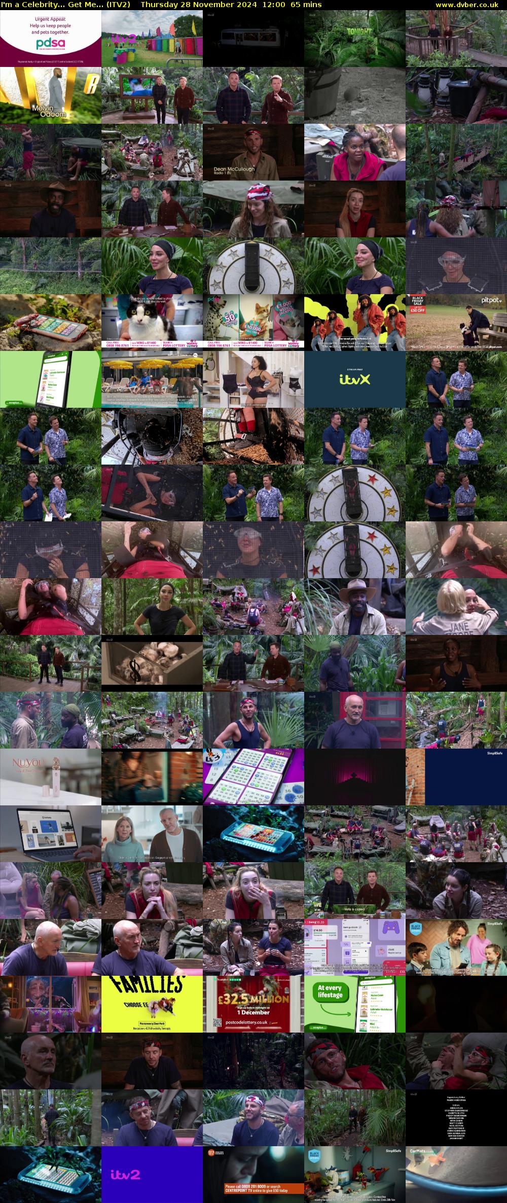 I'm A Celebrity... Get Me... (ITV2) Thursday 28 November 2024 12:00 - 13:05