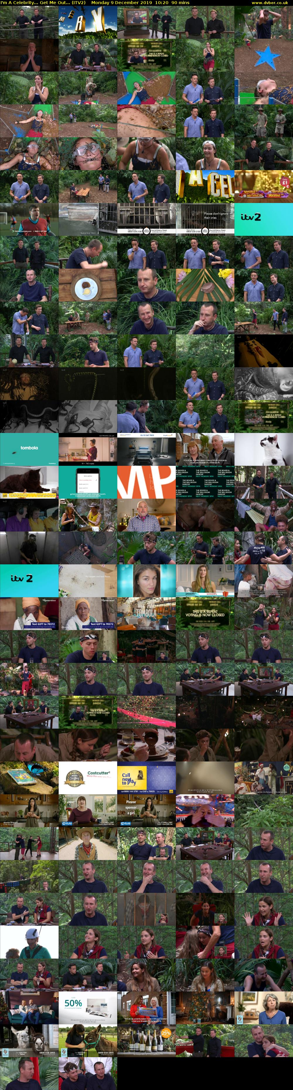 I'm A Celebrity... Get Me Out... (ITV2) Monday 9 December 2019 10:20 - 11:50