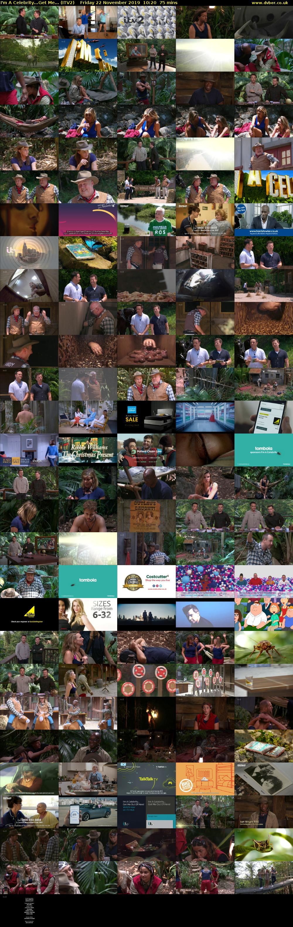 I'm A Celebrity...Get Me... (ITV2) Friday 22 November 2019 10:20 - 11:35