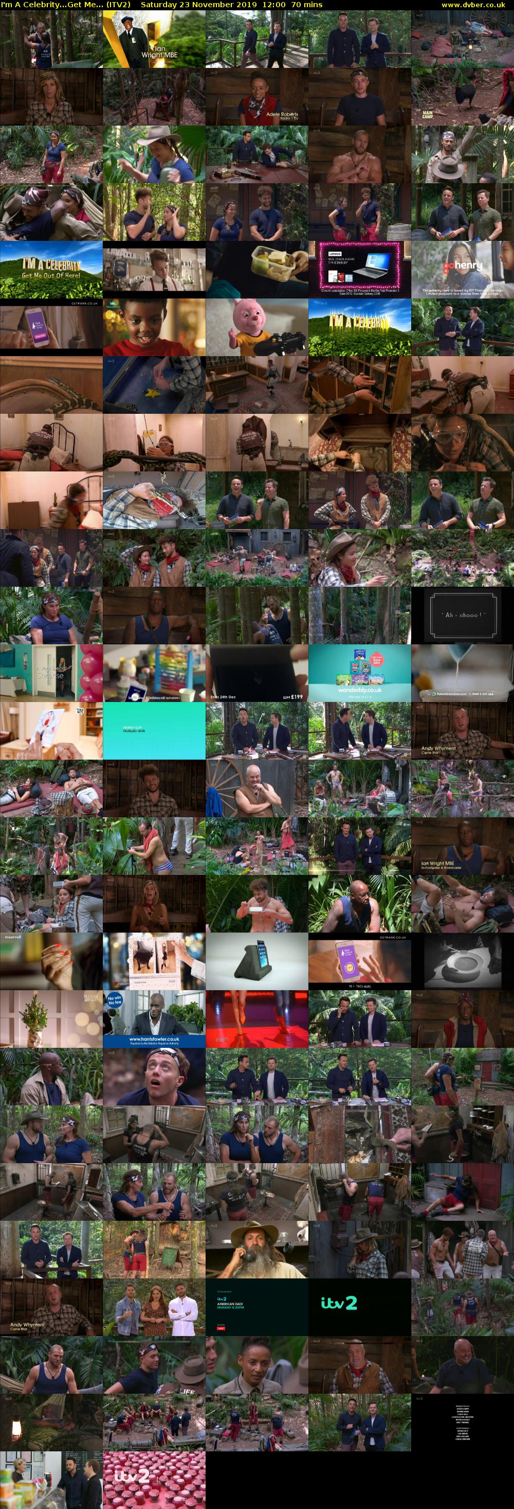 I'm A Celebrity...Get Me... (ITV2) Saturday 23 November 2019 12:00 - 13:10