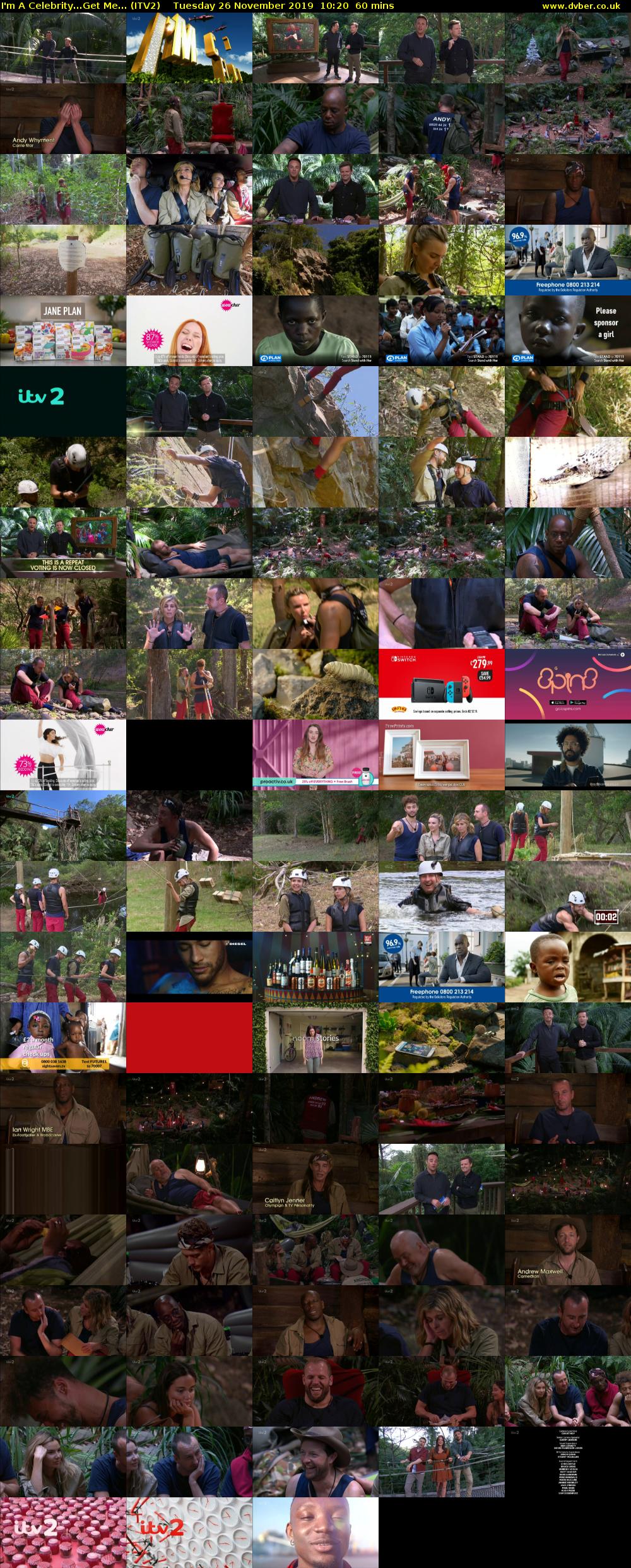 I'm A Celebrity...Get Me... (ITV2) Tuesday 26 November 2019 10:20 - 11:20
