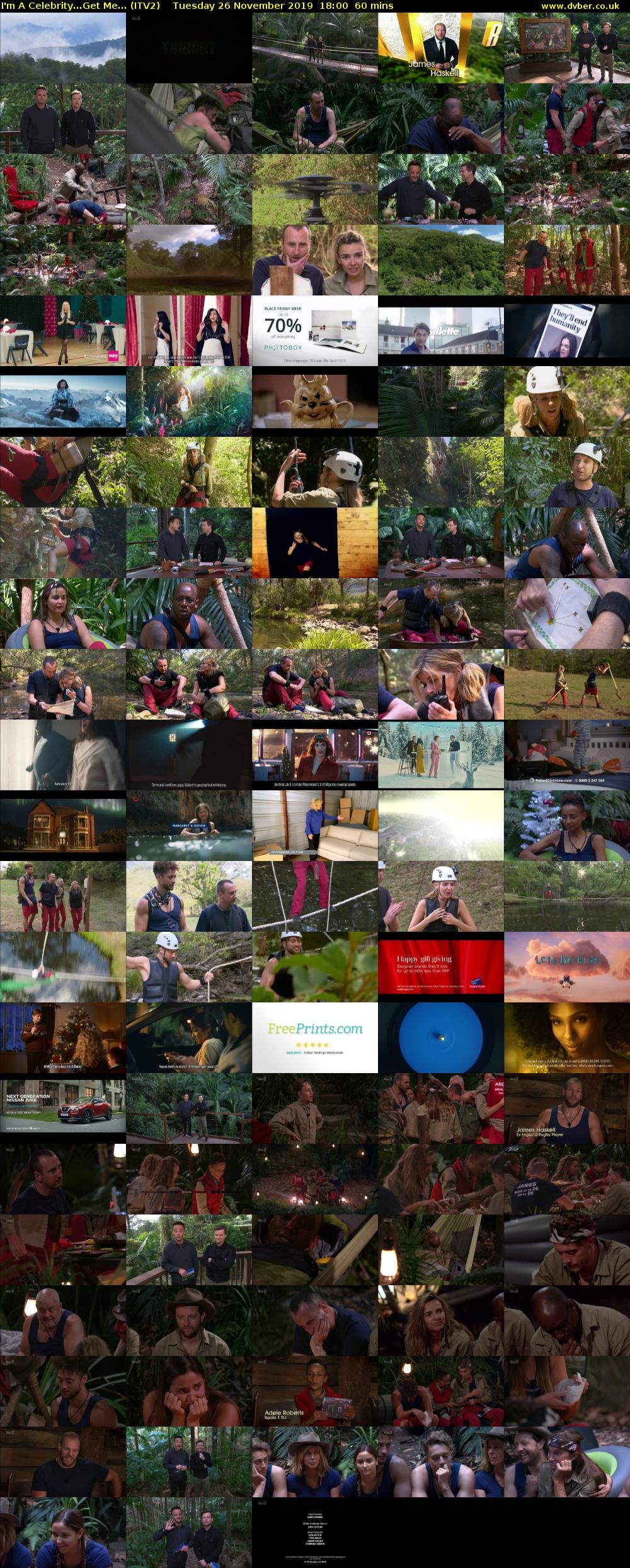 I'm A Celebrity...Get Me... (ITV2) Tuesday 26 November 2019 18:00 - 19:00