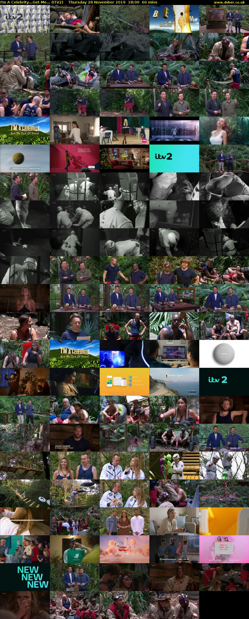 I'm A Celebrity...Get Me... (ITV2) Thursday 28 November 2019 18:00 - 19:00