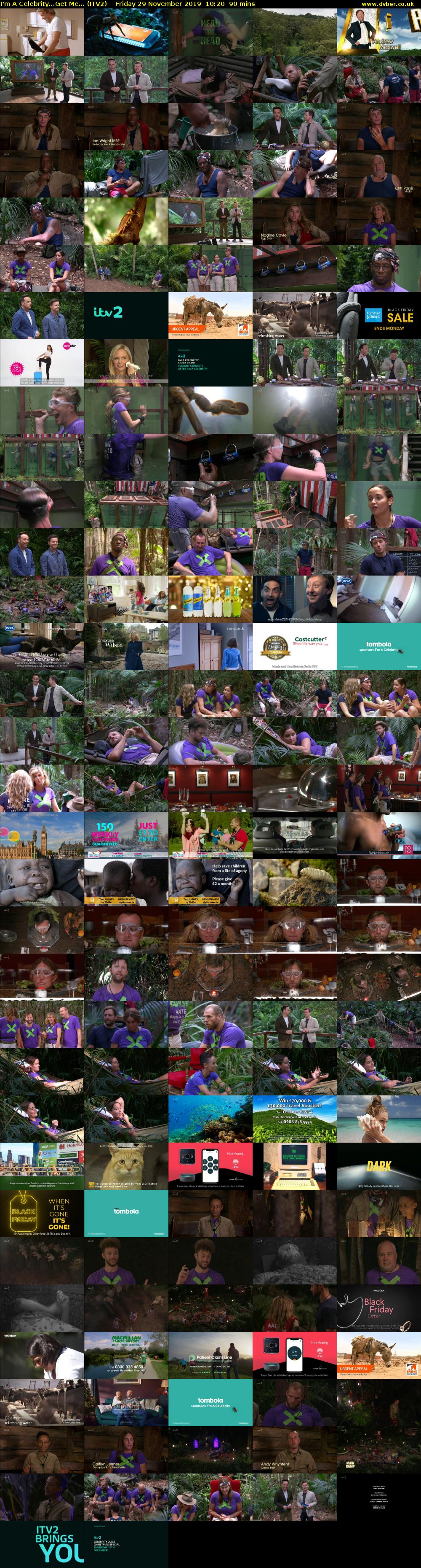 I'm A Celebrity...Get Me... (ITV2) Friday 29 November 2019 10:20 - 11:50