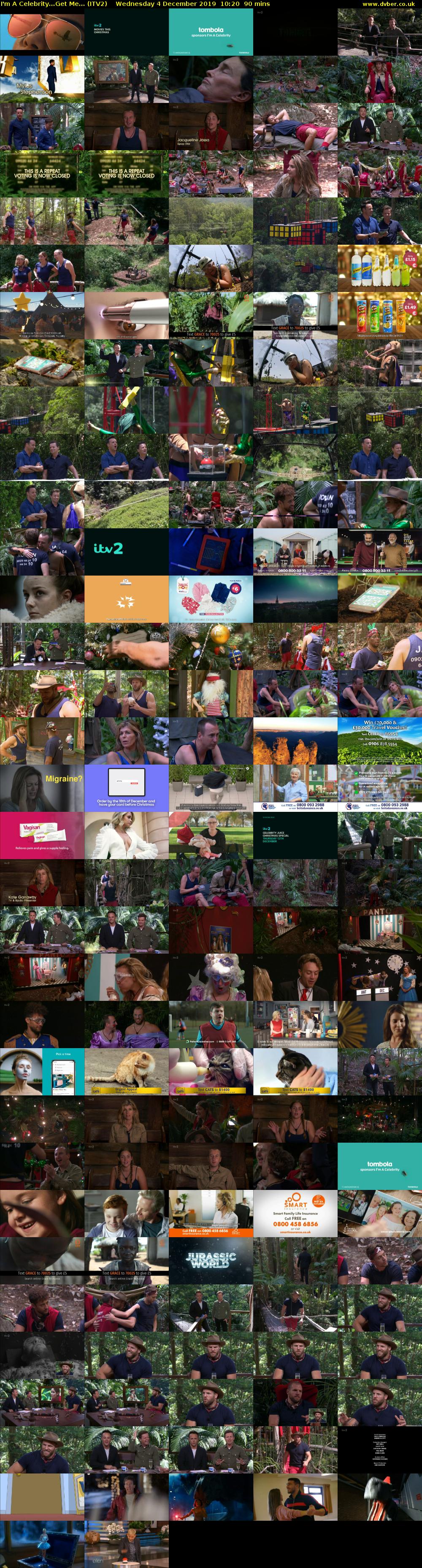 I'm A Celebrity...Get Me... (ITV2) Wednesday 4 December 2019 10:20 - 11:50