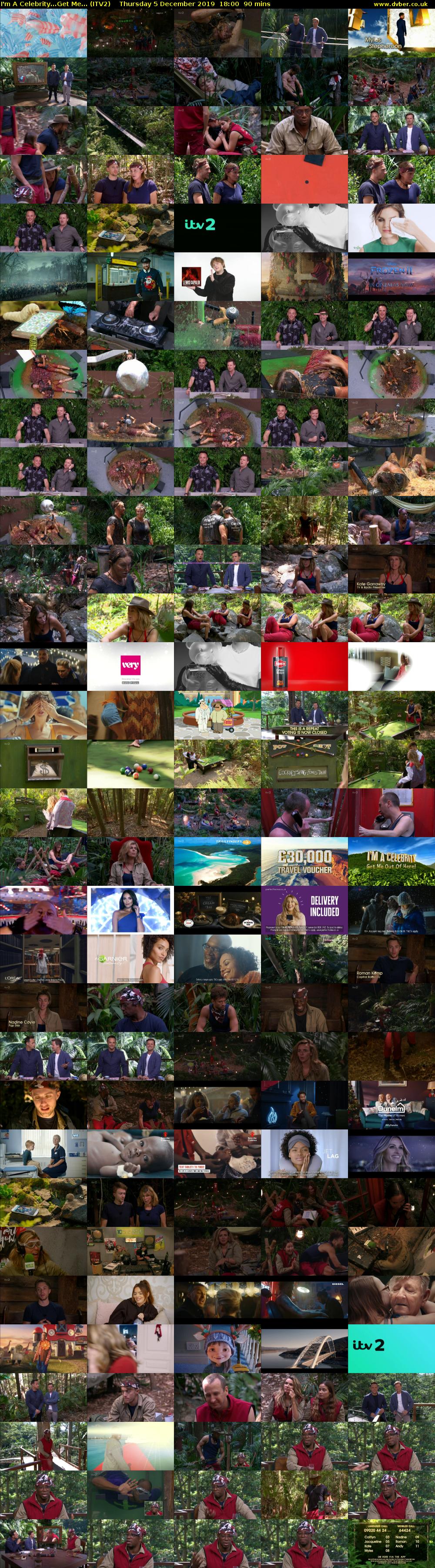 I'm A Celebrity...Get Me... (ITV2) Thursday 5 December 2019 18:00 - 19:30