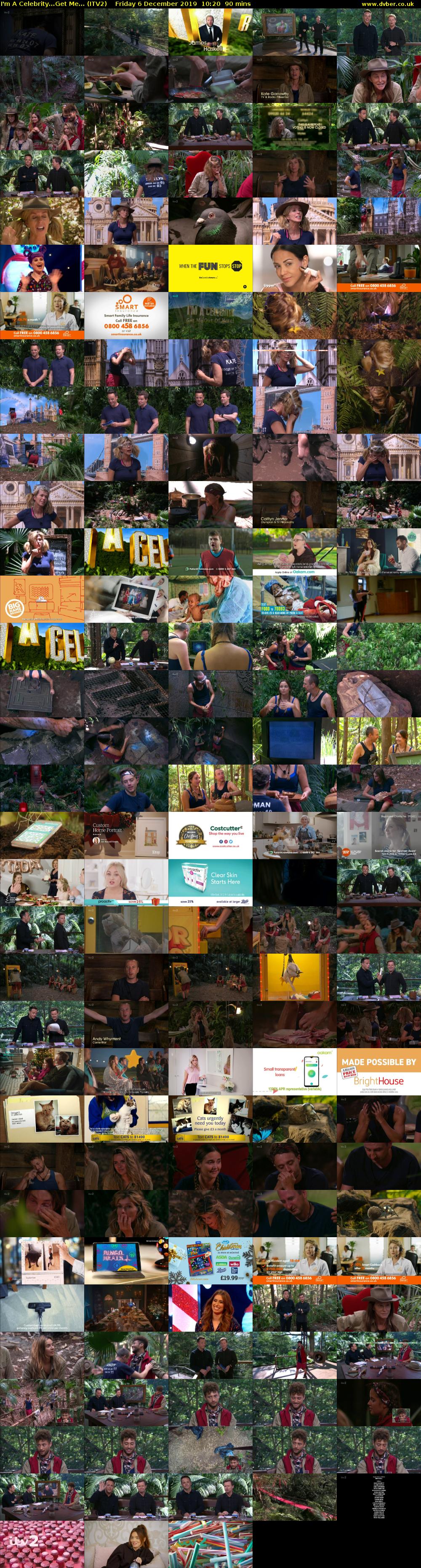 I'm A Celebrity...Get Me... (ITV2) Friday 6 December 2019 10:20 - 11:50