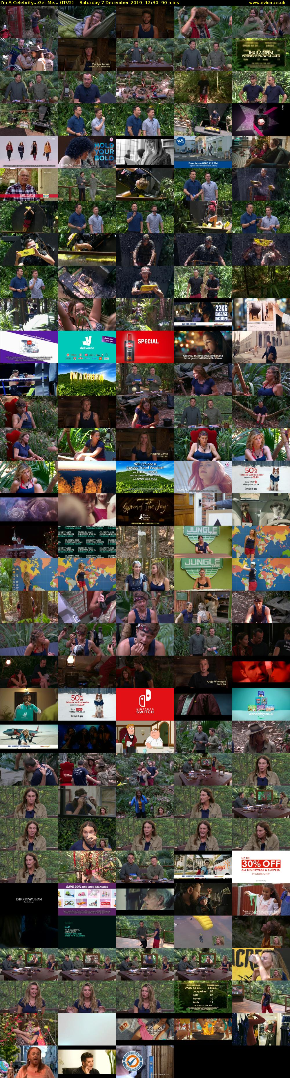 I'm A Celebrity...Get Me... (ITV2) Saturday 7 December 2019 12:30 - 14:00