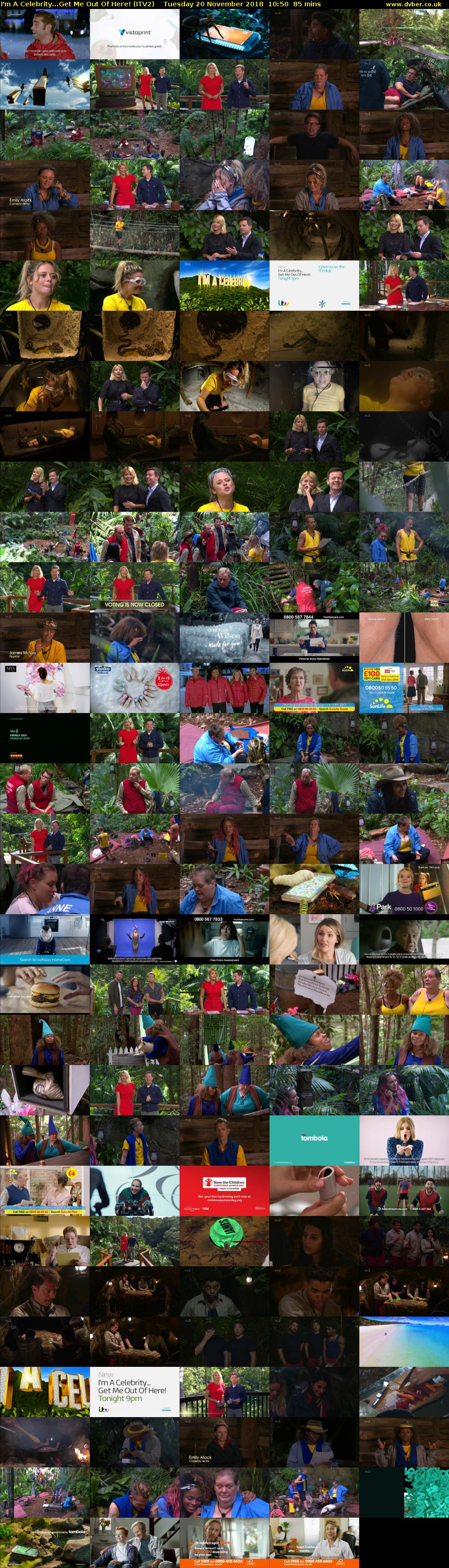 I'm A Celebrity...Get Me Out Of Here! (ITV2) Tuesday 20 November 2018 10:50 - 12:15
