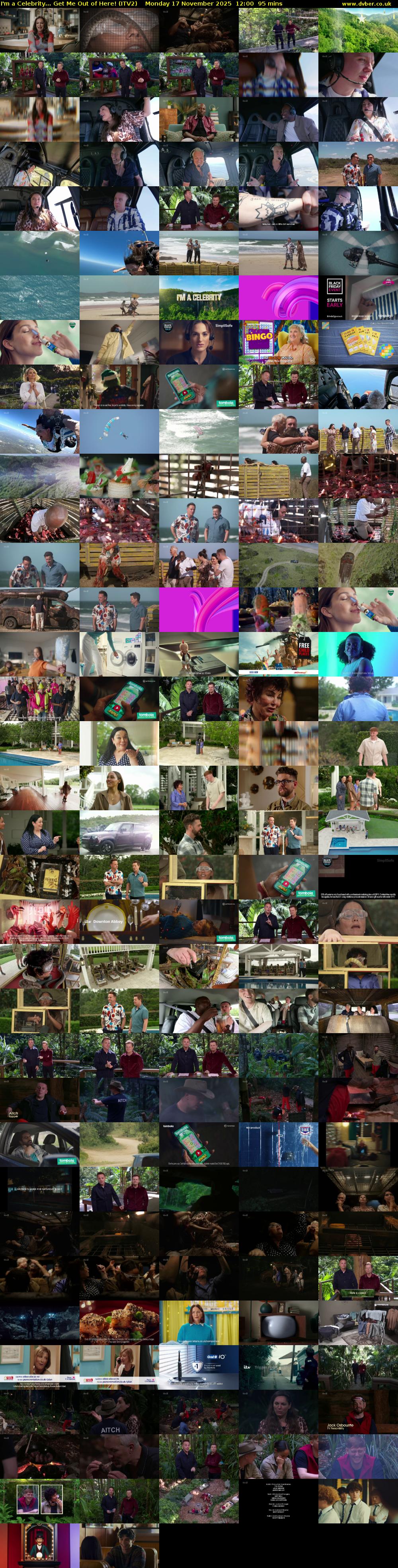 I'm a Celebrity... Get Me Out of Here! (ITV2) Monday 17 November 2025 12:00 - 13:35