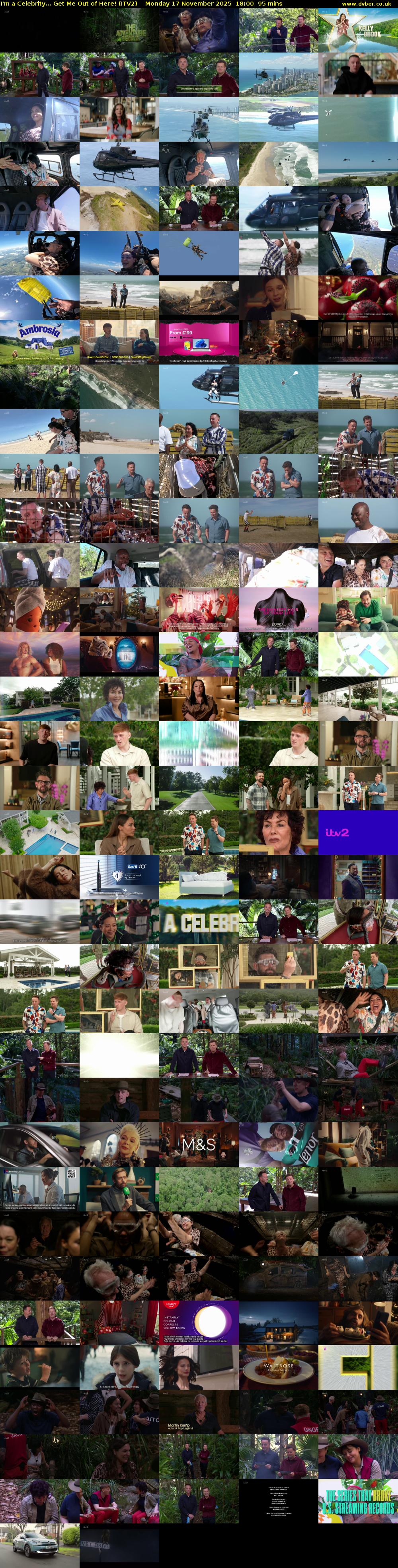 I'm a Celebrity... Get Me Out of Here! (ITV2) Monday 17 November 2025 18:00 - 19:35