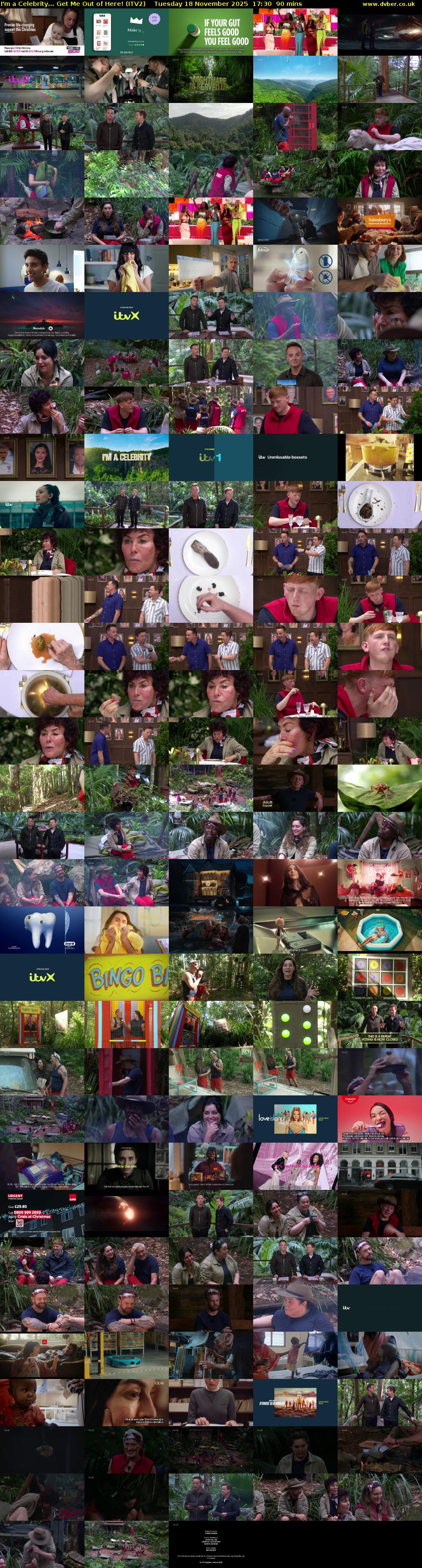 I'm a Celebrity... Get Me Out of Here! (ITV2) Tuesday 18 November 2025 17:30 - 19:00