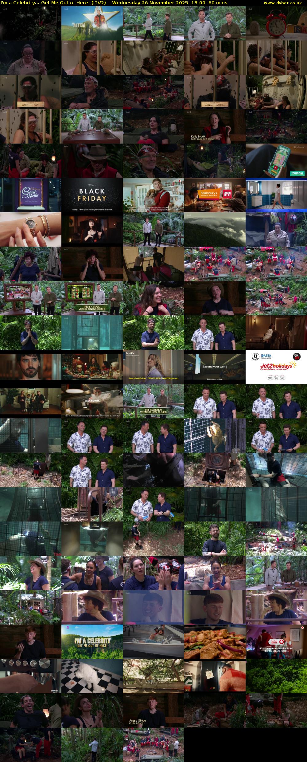 I'm a Celebrity... Get Me Out of Here! (ITV2) Wednesday 26 November 2025 18:00 - 19:00
