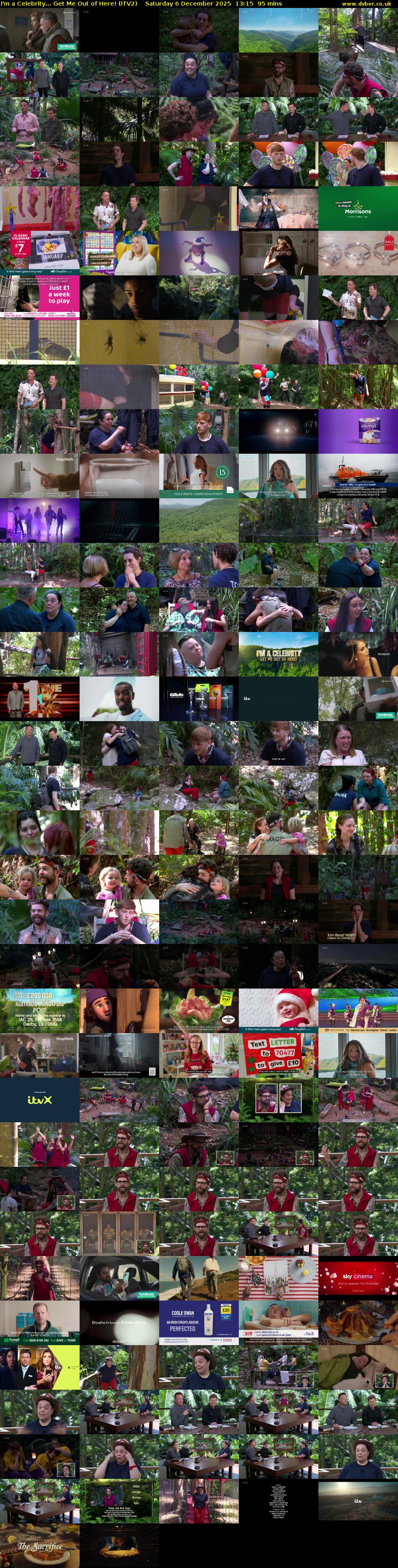 I'm a Celebrity... Get Me Out of Here! (ITV2) Saturday 6 December 2025 13:15 - 14:50