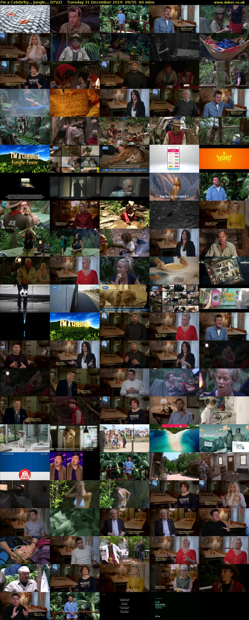 I'm a Celebrity... Jungle... (ITV2) Tuesday 31 December 2019 09:55 - 10:55