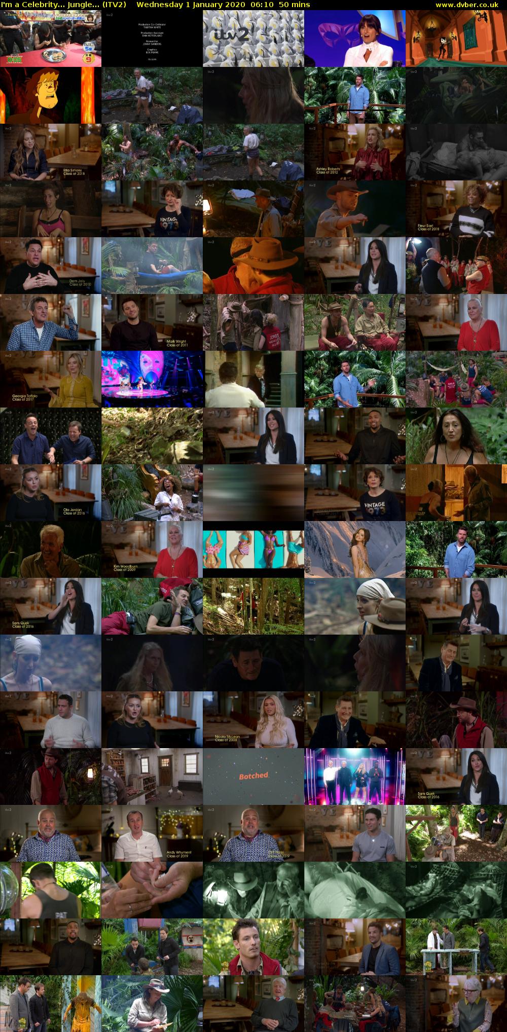 I'm a Celebrity... Jungle... (ITV2) Wednesday 1 January 2020 06:10 - 07:00