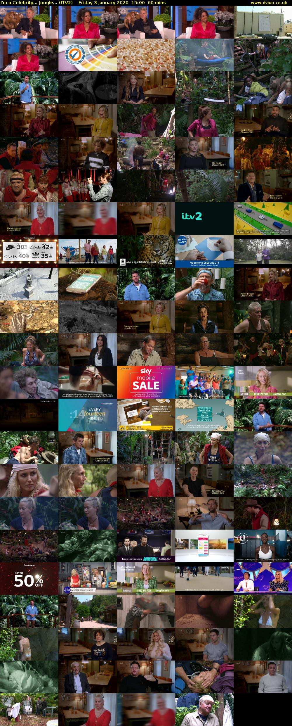 I'm a Celebrity... Jungle... (ITV2) Friday 3 January 2020 15:00 - 16:00