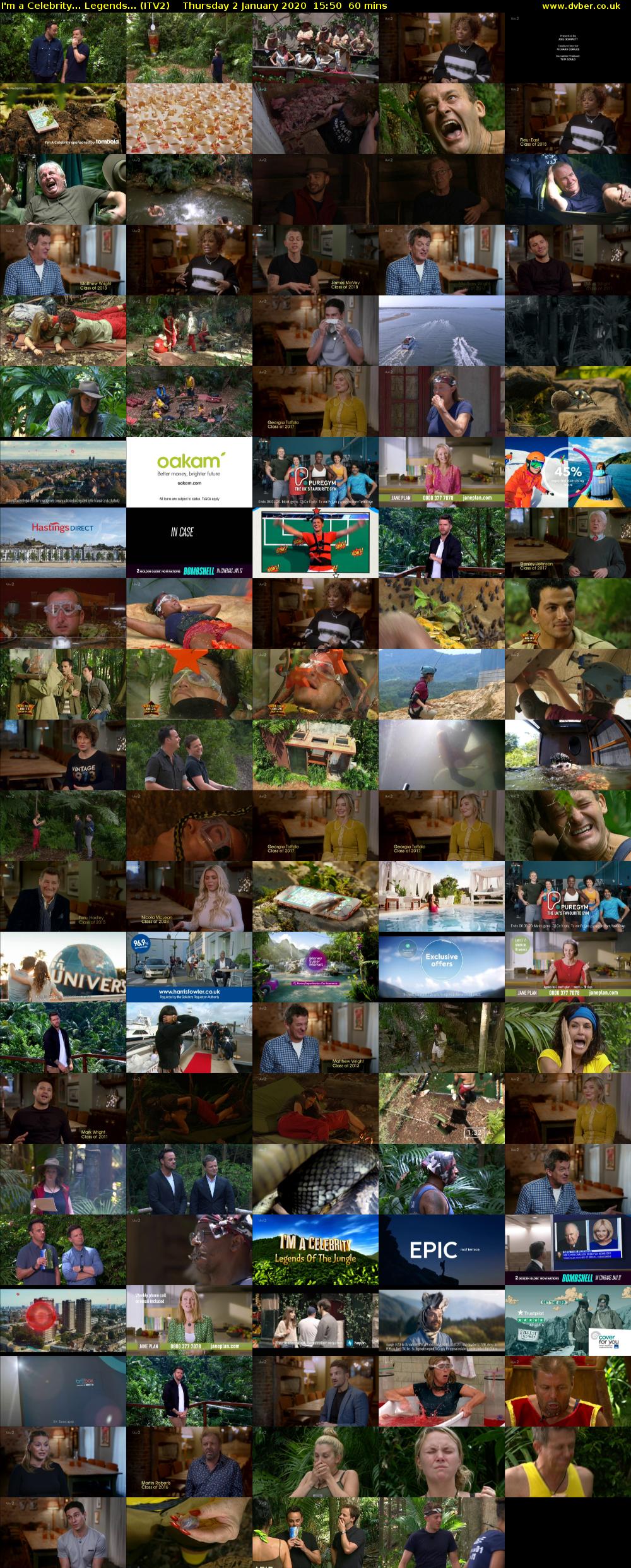 I'm a Celebrity... Legends... (ITV2) Thursday 2 January 2020 15:50 - 16:50