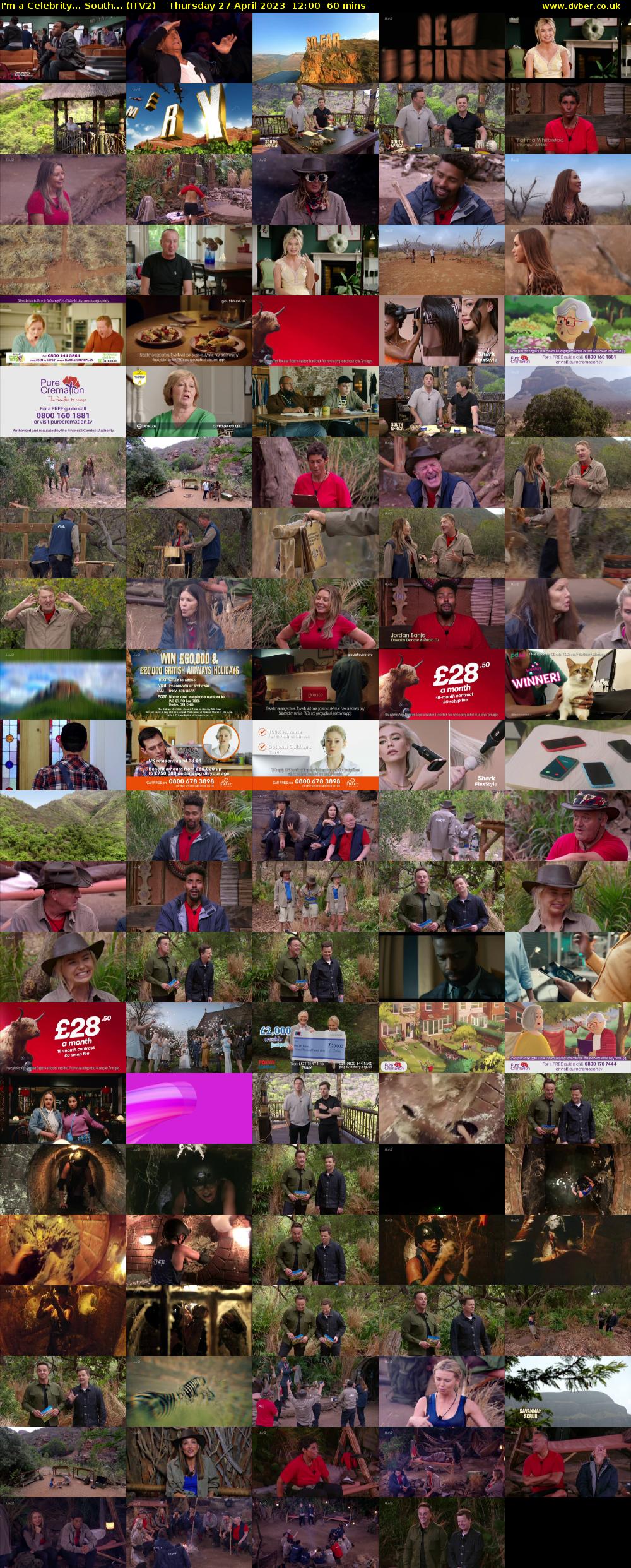 I'm a Celebrity... South... (ITV2) Thursday 27 April 2023 12:00 - 13:00