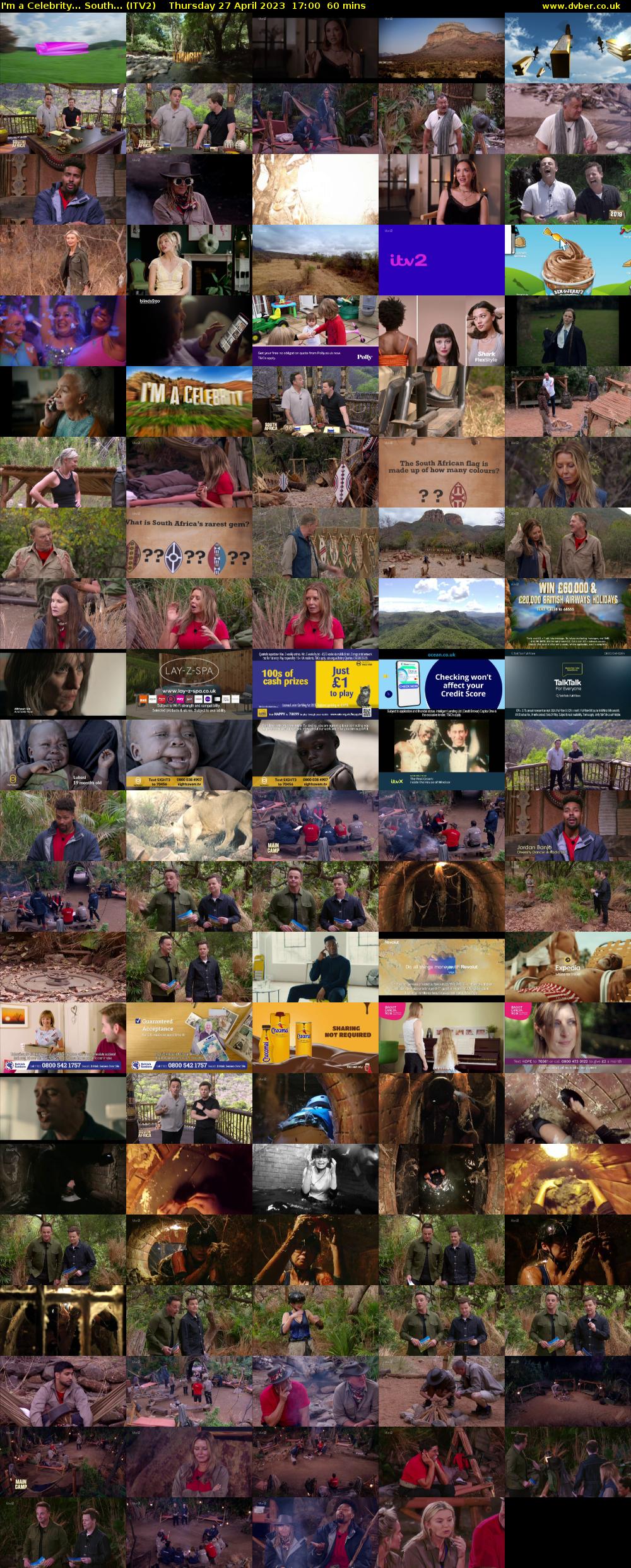 I'm a Celebrity... South... (ITV2) Thursday 27 April 2023 17:00 - 18:00