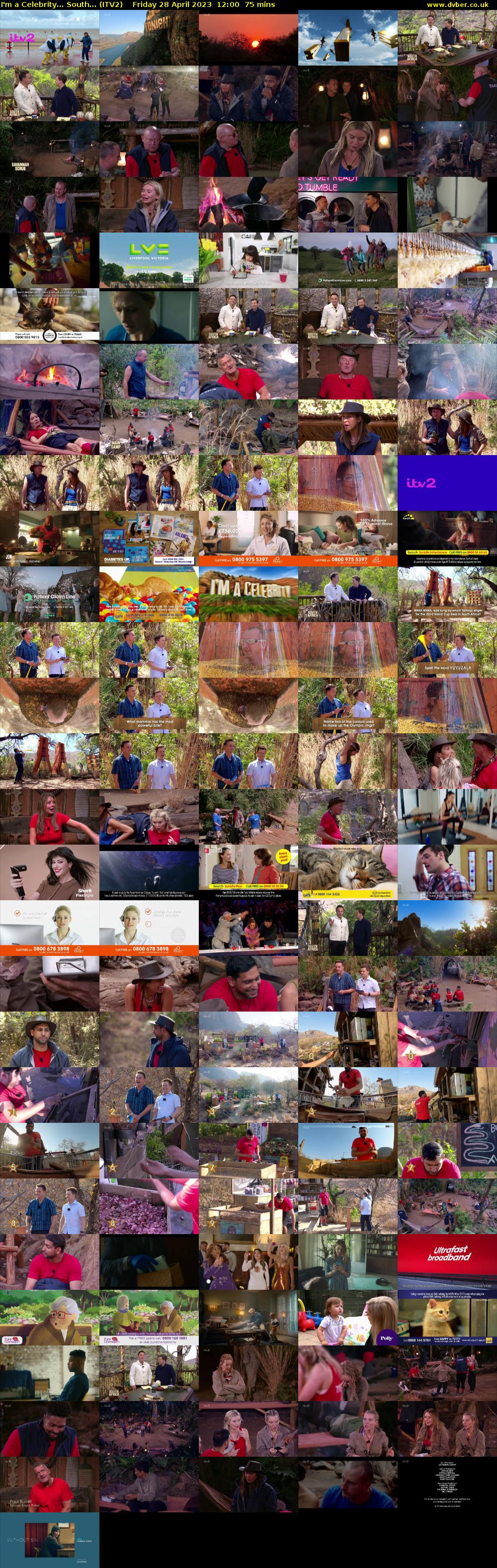 I'm a Celebrity... South... (ITV2) Friday 28 April 2023 12:00 - 13:15